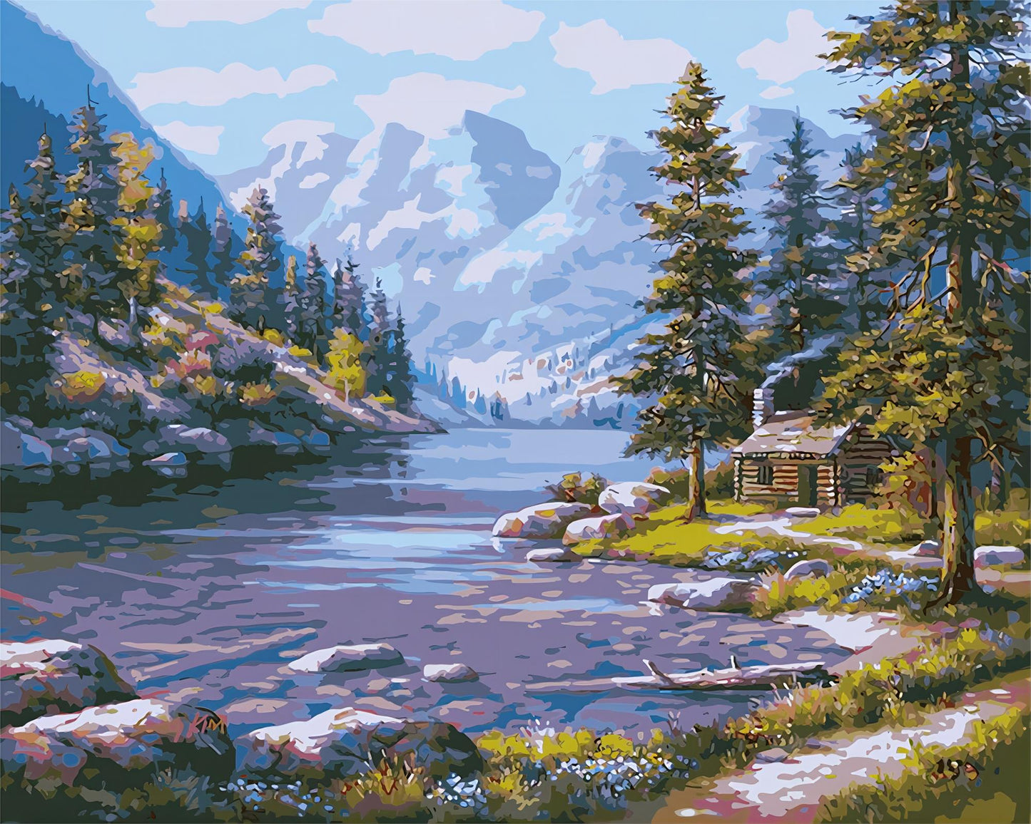 Lac et Chalet de montagne